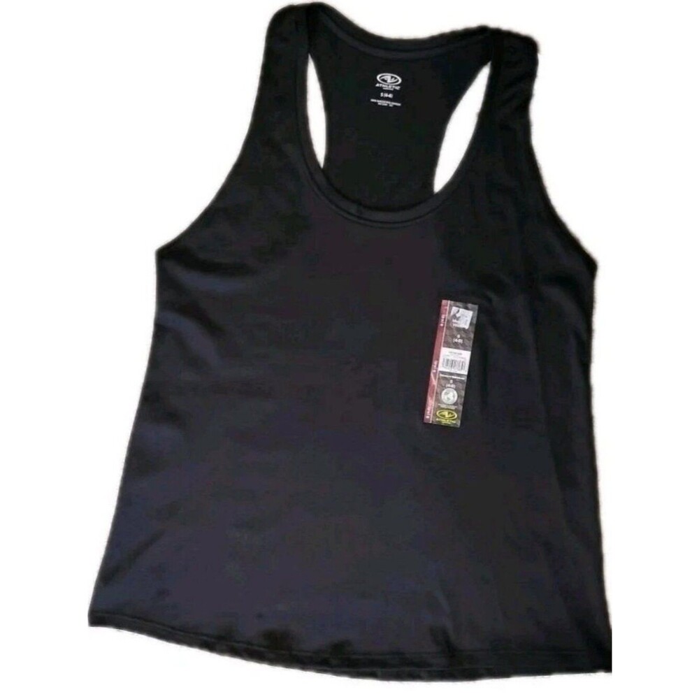 Athletic Women Sze S Black Tank Top Racerback Sleeveless Workout Gym Lightweight